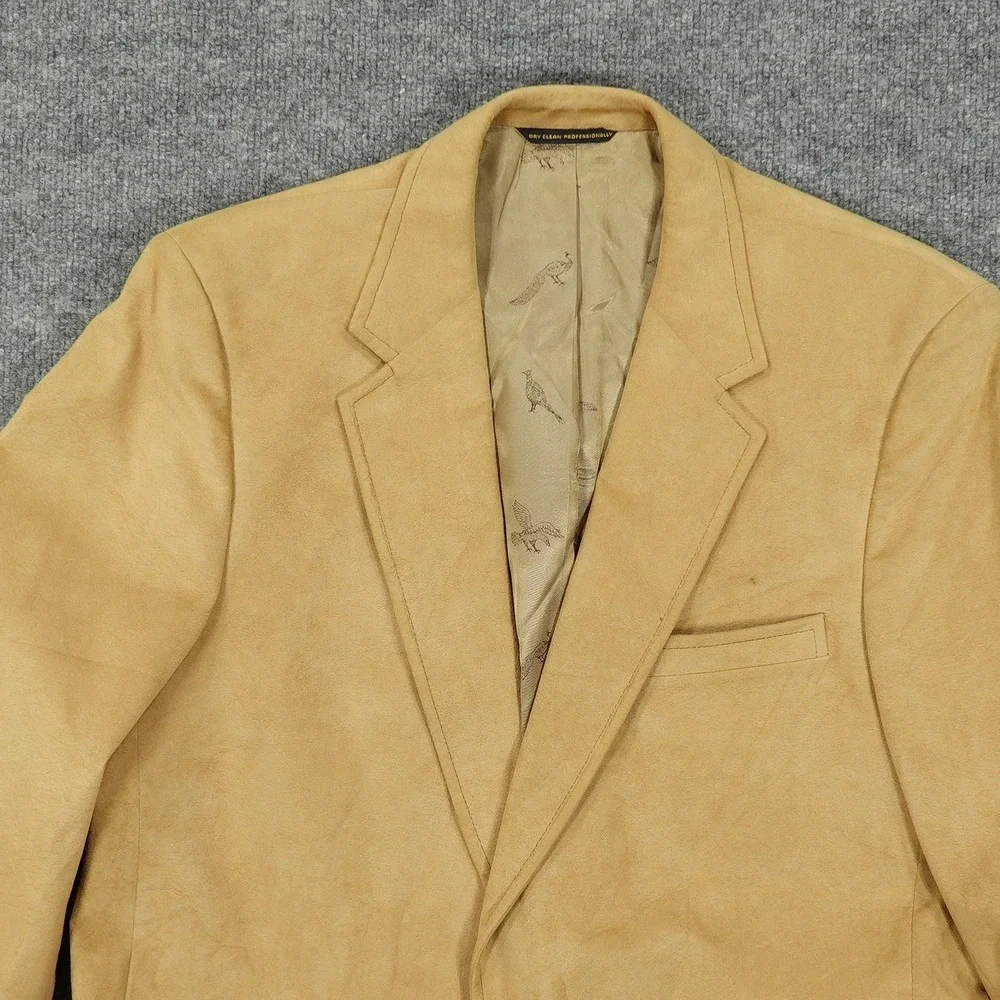 Vintage Westchester Blazer Mens 40 Tan Suede 2 Button Sport Coat Union Made‎
